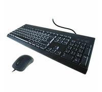 KB235 Anti-Bacterial USB 4 Button Mouse & QWERTY Keyboard Kit [007782]