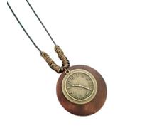 KBALOIBEV Vintage Cotton and Linen Accessories, Ethnic Style, Wooden Alloy, Tree Leaves, Long Necklace, Sweater Chain, Clock a