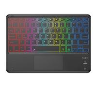 KBCASE Bluetooth Keyboard with Touchpad Ultra-Slim Wireless Keyboards with 7 Color Backlitlight for iPad,iPad Pro,iPad Air,Tablet Samsung Galaxy, Xiaomi, Huawei, Lenovo,Windows,Android, QWERTY