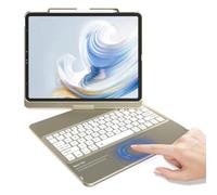 KBCASE Keyboard Case for iPad Air 13 inch M3/M2 /for iPad Pro 12.9 inch 6th/5th/4th/3rd Gen (2018-2022), 360°Rotatable Case with Touchpad & Pencil Holder for iPad Air 13/Pro 12.9 (Slate Grey)