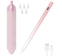 KBCASE Stylus Pen for iPad 2018-2026,15 Min Faster Charge, Palm Rejection | Tilt Sensitivity for iPad A16 11/10/9/8/7/6th Gen, Air 3rd-6th, Pro 11"/12.9"/13", Mini 7/6/5, with Pencil Holder, 5 POM Tips