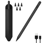 KBCASE Stylus Pen for iPad 2018-2026,15 Min Faster Charge, Palm Rejection | Tilt Sensitivity for iPad A16 11/10/9/8/7/6th Gen, Air 3rd-6th, Pro 11"/12.9"/13", Mini 7/6/5, with Pencil Holder, 5 POM Tips