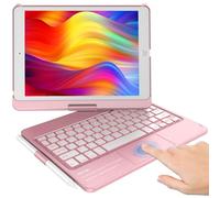 KBCASE Touchpad Keyboard Case for iPad 9th/8th/7th Gen, Rose Gold