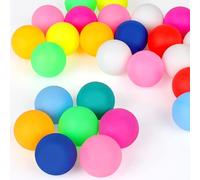 KBCYRT 50 Pack 40mm Multicolor Plastic Ping Pong Balls, Table Tennis Balls, Party Games, Cat Dog Toys, School Games, Beginner Adults