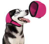KBCYRT Dog Ear Protectors, Adjustable Dog Ear Defenders for Noise Protection - Soft, Secure Head Wrap with Magic Tape for Anxious Pets During Bathing, Grooming, Thunder & Fireworks（L）