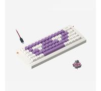 KBDcraft 02Lilith 60% 5.5° Ergonomic Mechanical Keyboard, Lego-Compatible Case, Gasket Mount, Wired Hot-Swappable Keyboard, RGB, Linear Switch, QMK/Vial for Win/Mac, White (Lilith 60%)