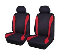 KBDDM 1 Pair Front Car Seat Covers for Vauxhall Adam (2012-2019), Polyester Fabric Mesh Front Seat Cover Set Side Airbag Compatible Seat Protector Car Interior Accessories,A-RED
