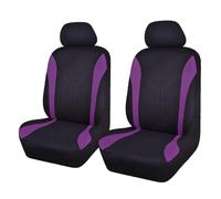 KBDDM 1 Pair Front Car Seat Covers for Vauxhall Adam (2012-2019), Polyester Fabric Mesh Front Seat Cover Set Side Airbag Compatible Seat Protector Car Interior Accessories,A-Purple