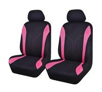 KBDDM 1 Pair Front Car Seat Covers for Vauxhall Adam (2012-2019), Polyester Fabric Mesh Front Seat Cover Set Side Airbag Compatible Seat Protector Car Interior Accessories,A-PINK
