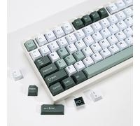 KBDiy Botanical PBT Double Shot Keycap Set,174 Keys Green Keycaps Cute Keycaps 60 Percent Cherry Profile Key caps for 61/64/68/84/87/100/104/108 Mechanical Keyboard