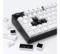 KBDiy Bow PBT Double Shot Keycap Set,174 Keys White and Black Custom Key Cap Keycaps 60 Percent Cherry Profile Keycaps for 61/64/68/84/87/100/104/108 Mechanical Keyboard