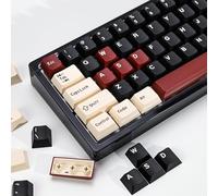 KBDiy Rome PBT Double Shot Custom Keycap Set,174 Keys Black Gaming Key Caps Keycaps 60 Percent Cherry Profile Keycaps for 61/64/68/84/87/100/104/108 Mechanical Keyboard