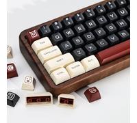 KBDiy Similar to SA Profile Clone Rome PBT Double Shot Keycap Set,160 Keys Black and White Custom Key Caps Keycaps 60 Percent Retro Keycaps for 61/64/68/84/87/100/104/108 Mechanical Keyboard