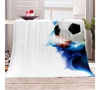 KBDQGX Flannel Fleece Blanket Baby Size 180X200Cm 3D Colorful Football Print Printed Pattern Plush Throw Blanket Fluffy Soft Blanket Microfiber For Sofa, Bed, Couch Warm And Cozy For All Seasons