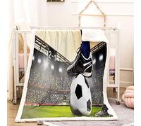 KBDQGX Fleece Blanket Football Stadium Printed Pattern 180X220Cm Soft Fluffy Throws For Sofas, Single/Twin Bed Large Plush Blankets, Microfiber Flannel Blankets For Chairs/Bed, Warm & Cozy