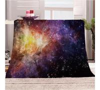 KBDQGX Fleece Sofa Blankets For Bedding 80X150Cm Extra Soft & Warm Microfiber Sherpa Throw Blanket Space Galaxy Landscape Printed Pattern Thickened Flannel Blanket Faux Fur Fleece Throw Blanket