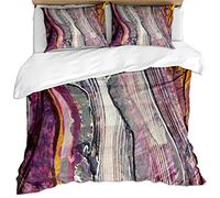 KBDQGX Super King Size Duvet Cover Sets 260X220Cm 3 Pcs 3D Purple White Gradient Colorful Art Printed Bedding Set With Zipper Soft And 2 Pillowcases, Ultra Soft Easy Care Adults Microfiber Quilt Co