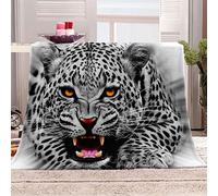 KBDQGX Super Soft Thickened Flannel Couch Blanket Baby Size 70X100Cm Sherpa Fleece Throw Blanket Animal Leopard Print Printed Pattern Fluffy Comfy Warm Microfiber Plush Sofa/Bed Blanket