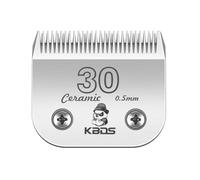 KBDS 30 Detachable Ceramic Pet Clipper Blades,Compatible with Most Andis,Oster,Wahl A5 Clippers,Made of Ceramic Blade Cutter and Carbon Steel Blade,1/50'' 0.5mm Cut Length, #30 Blade