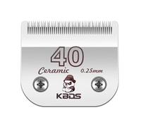 KBDS 40 Detachable Ceramic Pet Clipper Blades,Compatible with Most Andis,Wahl A5 Clippers,Made of Ceramic Blade Cutter and Carbon Steel Blade,1/100'' 0.25mm Cut Length, #40 Blade