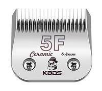 KBDS Detachable Pet Dog Grooming Ceramic Clipper Blades,Compatible with Most Andis,Oster A5/A6,Wahl KM Series Clippers,Size 5FC 1/4'' Inch 6.4mm Cut Length, 5F Blade