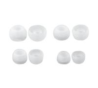 KBEAR 4 Pairs Silicone Eartips, Orange & White Earbuds IEM Tips,4 Size Options,Compatible Devices 4.00mm-5.50mm Nozzle Diameter for KZ ZST ZS10 PRO ZSN PRO X (White, S/M/L)