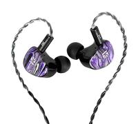 KBEAR Alkaid KB03 in Ear Monitor Headphones, Wired Gaming Earbuds 1DD 1BA 1Bone Conduction Hybrid IEM Earphones, Beryllium-Coated Dynamic, 3D Printed Resin Cavity in Ear Monitor for Musician, Purple