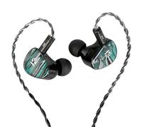 KBEAR Alkaid KB03 in Ear Monitor Headphones, Wired Gaming Earbuds 1DD 1BA 1Bone Conduction Hybrid IEM Earphones, Beryllium-Coated Dynamic, 3D Printed Resin Cavity in Ear Monitor for Musician, Green