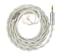 KBEAR HunYuan 2PIN IEM Cable,Quad-Material Fusion,1.2M High-Resolution HiFi Upgrade Cable for KZ ZS10 PRO/Castor/ZS12 PRO X/ZAR/ZAS/ZAR,CCA CRA/C10/C12,KBEAR Storm (3.5mm-Without mic, Silver, QDC)