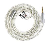 KBEAR HunYuan 2PIN IEM Cable,Quad-Material Fusion,1.2M High-Resolution HiFi Upgrade Cable for KZ ZS10 PRO/Castor/ZS12 PRO X/ZAR/ZAS/ZAR,CCA CRA/C10/C12,KBEAR Storm (3.5mm-Without mic, Silver, 2PIN)