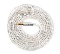 KBEAR JunTian IEM Earphones Cable, 2m Long in Ear Monitor Cable, 16 Core 5N OCC Silver-Plated Headphone Extension Cords for Shure se215, se215 pro, se846, Audiophile and Drummers (MMCX, 3.5mm Plug)