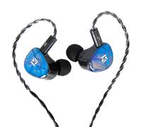 KBEAR KB02 Colorful Resin Shell in Ear Monitor Headphones, Bone Conduction Dynamic Driver Wired Earbuds, IEM Headphones HiFi Earphones with 2Pin 4N OFC Cable 3.5mm Plug for Singers Musicians, Blue