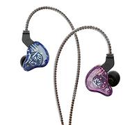 KBEAR KS2 iem, in Ear Monitor Headphones Hybrid 1BA 1DD Wired Earbuds Stereo Bass HiFi IEM Earphone Noise Cancelling High Resolution with Detachable Cable for Running Gaming(Without mic, Purple-Blue)