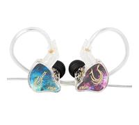 KBEAR Phoenix IEM Earphones,10mm DD Double Magnet, PET Diaphragm In Ear Monitors, Double Aluminum Foil Wired Earbuds with 3.5mm Plug, Deep Bass Noise Cancelling DJ Headphones(Red-blue, No Mic)