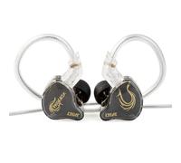 KBEAR Phoenix In Ear Monitors, Double Aluminum Foil In Ear Headphones Wired with 3.5mm Plug, PET Diaphragm DJ Headphones, 10mm DD Double Magnet, Noise reduction IEM for Gaming (Black, No Mic)