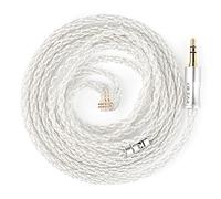 KBEAR QDC IEM Cable, 5N 8Core OFC Silver Plated Earphones Upgrade Cable, 120cm HiFi In Ear Monitors QDC Cable 3.5mm Jack Compatible with KZ ZS10 Pro X, ZS12 PRO X, ZAX for Musicians, Audiophile