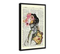 KBECNAU Frida Kahlo Vintage Dictionary Art Canvas Poster Bedroom Decor Landscape Office Room Decor Gift 24x36inch(60x90cm)
