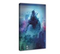 KBECNAU Godzilla Poster (2) Canvas Poster Wall Art Decor Print Picture Paintings for Living Room Bedroom Decoration 08x12inch(20x30cm)