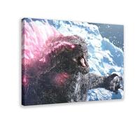 KBECNAU Godzilla Poster Canvas Poster Wall Art Decor Print Picture Paintings for Living Room Bedroom Decoration 24x36inch(60x90cm)