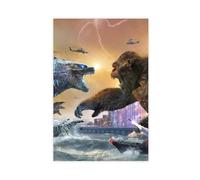 KBECNAU Godzilla Vs. Kong Poster (2) Canvas Poster Wall Art Decor Print Picture Paintings for Living Room Bedroom Decoration 24x36inch(60x90cm)