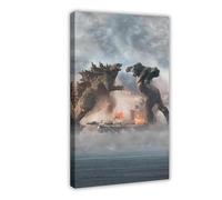 KBECNAU Godzilla Vs. Kong Poster (3) Canvas Poster Wall Art Decor Print Picture Paintings for Living Room Bedroom Decoration 08x12inch(20x30cm)