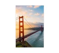 KBECNAU Golden Gate Bridge San Francisco Travel Landscape Art Poster Canvas Poster Bedroom Decor Landscape Office Room Decor Gift 12x18inch(30x45cm)