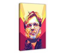KBECNAU Jurgen Klopp Pop Art Poster Canvas Poster Bedroom Decor Landscape Office Room Decor Gift 16x24inch(40x60cm)
