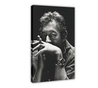 KBECNAU Serge Gainsbourg Poster (6) Canvas Poster Wall Art Decor Print Picture Paintings for Living Room Bedroom Decoration 20x30inch(50x75cm)