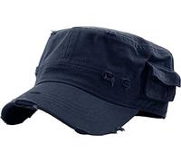 KBETHOS Cadet Army Cap Basic Everyday Military Style Hat (Now with STASH Pocket Version Available), Navy Vintage with Pocket, L