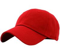KBETHOS KB-Low RED Classic Cotton Dad Hat Adjustable Plain Cap. Polo Style Low Profile (Unstructured) (Classic) Red Adjustable