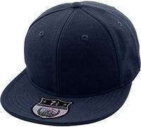 KBETHOS The Real Original Fitted Flat-Bill Hats True-Fit, 9 Sizes & 20 Colors, Navy, 7 1/4