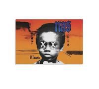 KBGDFSDF Rapper Nas Illmatic XX Album Cover Canvas Poster Bedroom Decor Landscape Office Room Decor Gift 12x18inch(30x45cm)