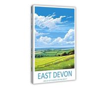 KBHJAOG East Devon Travel Art (2) Canvas Poster Wall Art Decor Print Picture Paintings for Living Room Bedroom Decoration 20x30inch(50x75cm)