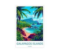 KBHJAOG Galápagos Islands Travel Art Ecuador Art Gift Canvas Poster Bedroom Decor Landscape Office Room Decor Gift 08x12inch(20x30cm)